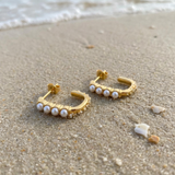 Clara Pearl U-Hoop Earrings