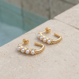 Clara Pearl U-Hoop Earrings