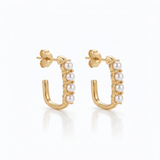 Clara Pearl U-Hoop Earrings