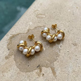 Colette Pearl C-Hoop Earrings