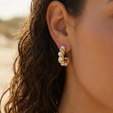 Colette Pearl C-Hoop Earrings