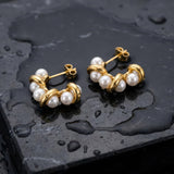 Colette Pearl C-Hoop Earrings