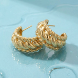 Monique Rope-Textured Hoop Earrings